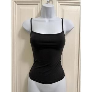 WEEKDAY Spaghetti Strap Tank Top in Black (X-SMALL)